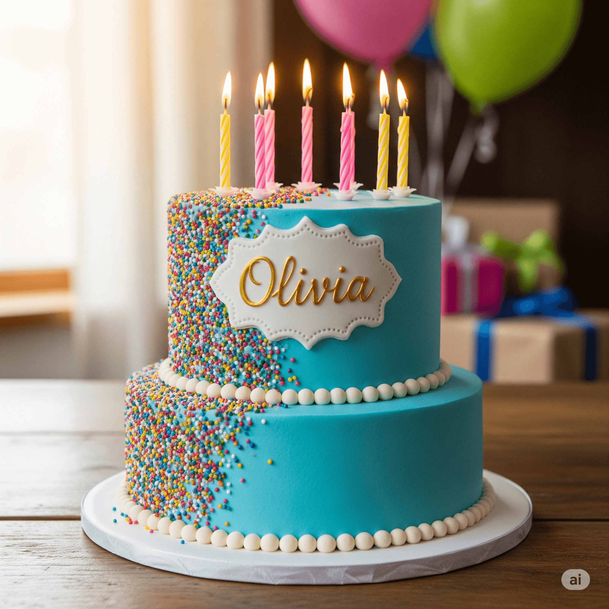 Birthday Cake Image with Name